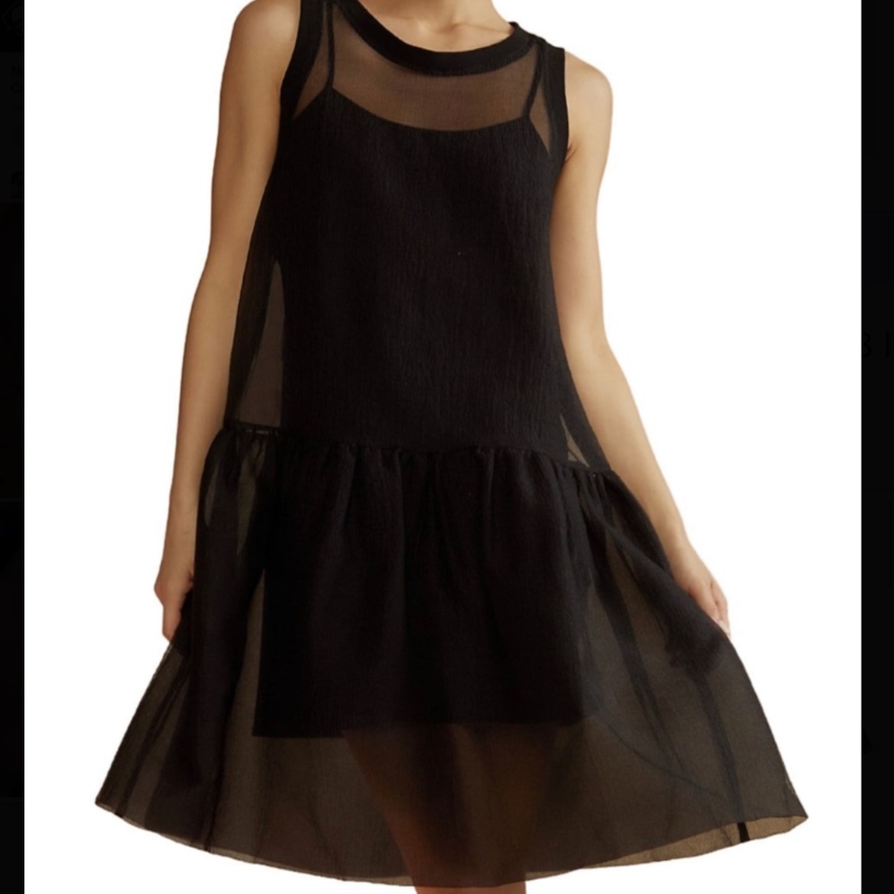 NBW - Cynthia Rowley Ruffle Hem Organza Minidress